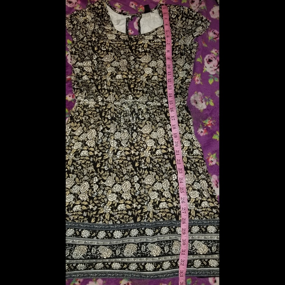 LUCKY BRAND FLORAL PRINT SOFT KNIT BOHO DRESS - Picture 7 of 7